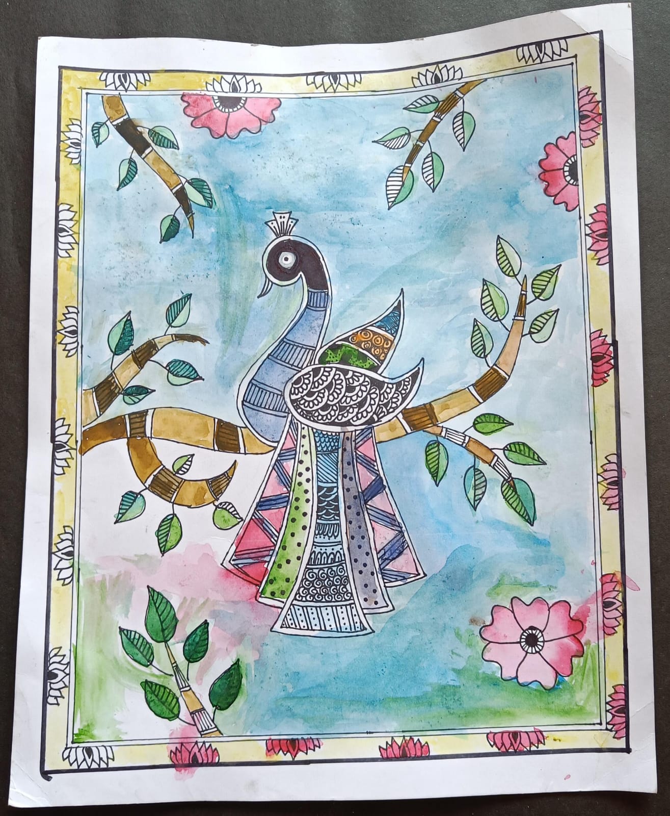 Madhubani Art by Samreen Sekhon(8-F)